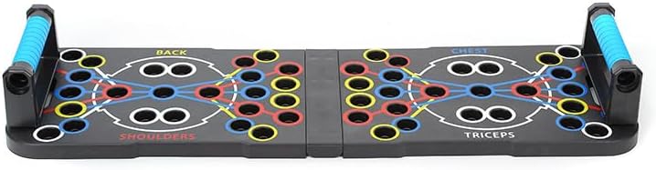 Foldable Push up Board - Multi-Functional 54 in 1 Push Up Bar, Resistance Bands with Handles